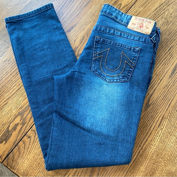 Distressed True Religion Blue Jeans Junior’s Size 16 - Picture 9 of 13